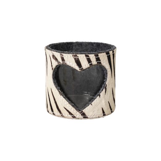 *windlicht kuh herz zebra 10cm*
