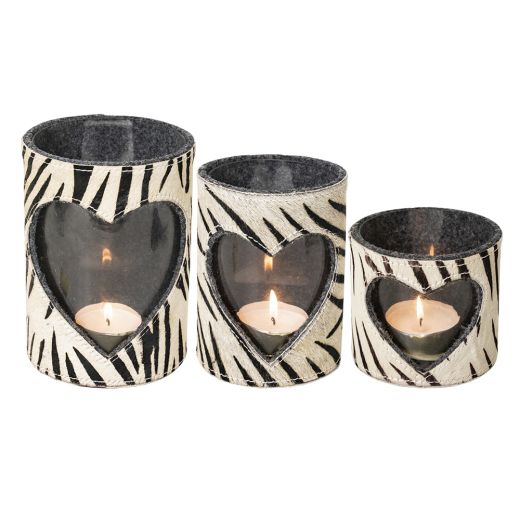 *windlicht kuh herz zebra 10cm*