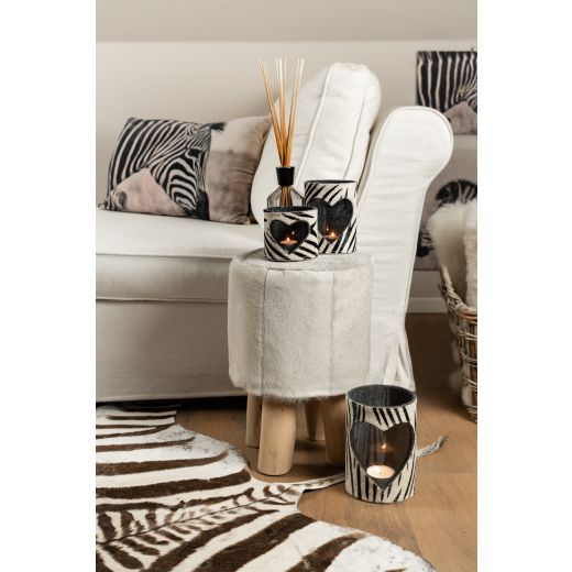 *windlicht kuh herz zebra 10cm*