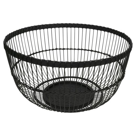 bamboo basket black (set of 2)*