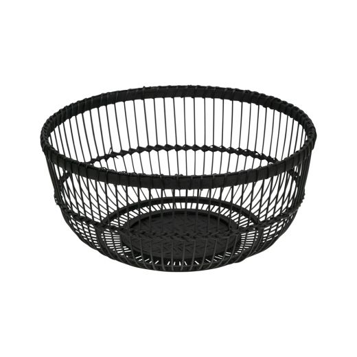 bamboo basket black (set of 2)*