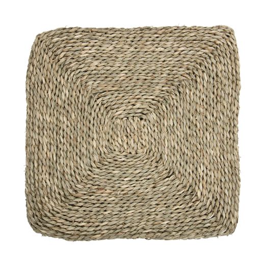seagrass seat pad square 40x40cm