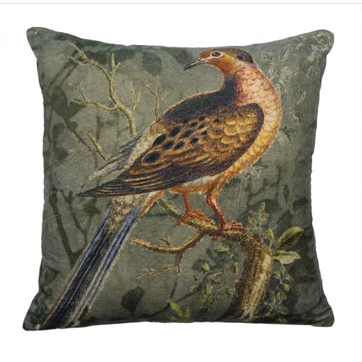 cushion velvet charming blue tail 45x45cm*