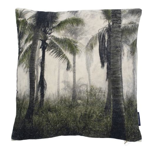 kussen fluweel palm groen 45x45cm*