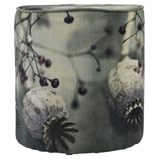 hocker samt mohn 40x40x45cm*
