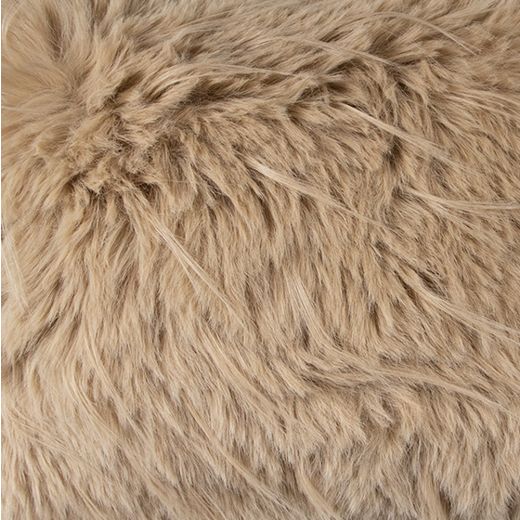 plaid teddy langhaar pluk cognac 130x180cm