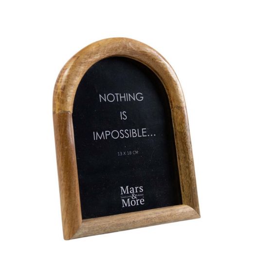 photo frame mango wood arch 13x18cm