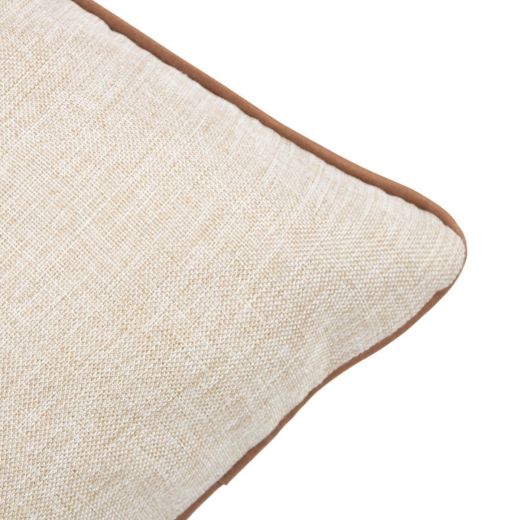 Coussin Broderie le cerf saute blanc 45x45cm