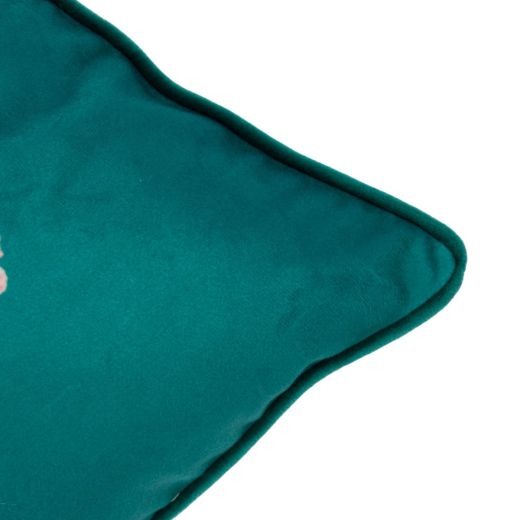 Kussen Portret jaguar petrol 45x45cm