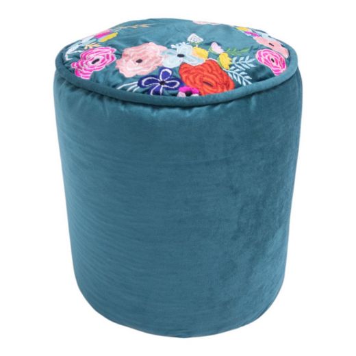 Pouf Joy petrol blue h40 dia35cm