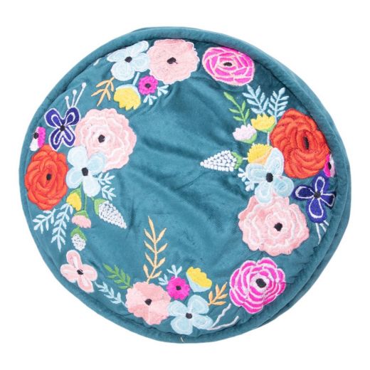 Pouf Joy petrol blue h40 dia35cm