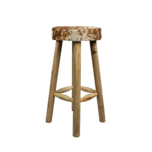tabouret de bar vache brun/blanc 75cm 
