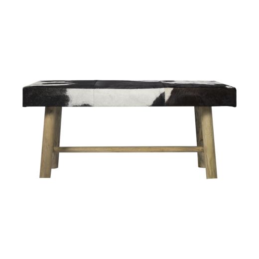bank chalet kuh schwarz 95cm