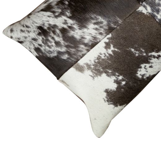 half kussen koe bruin/wit 30x50cm