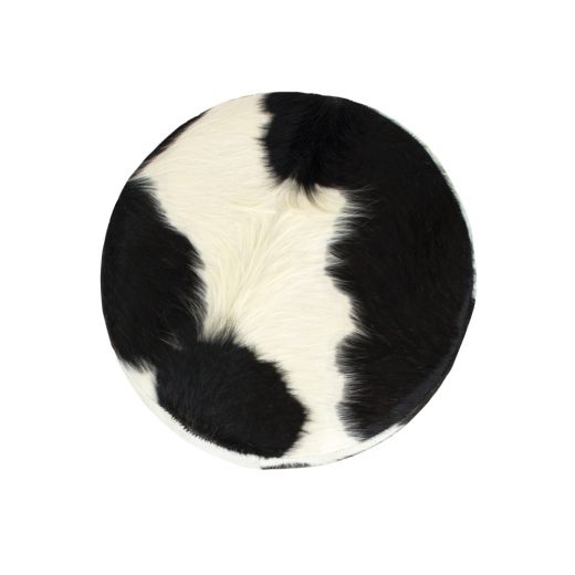 tabouret vache noir rond 45cm