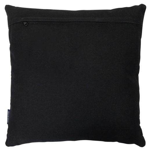 kussen koe gewei zwart 45x45cm