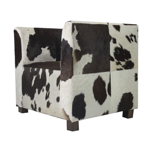 chair club cow dark brown/white 73cm (pallet) (bos taurus taurus)