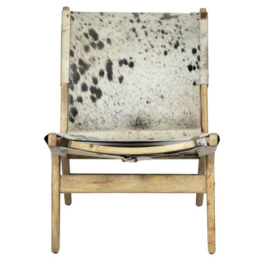 chair relax cowhide brown/white (self-assembly) (bos taurus taurus)