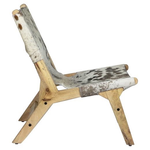 chair relax cowhide brown/white (self-assembly) (bos taurus taurus)