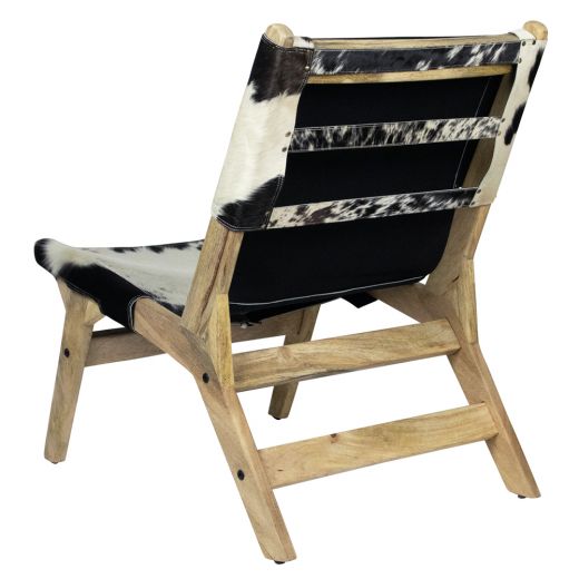 chair relax cowhide black/white (self-assembly) (bos taurus taurus)