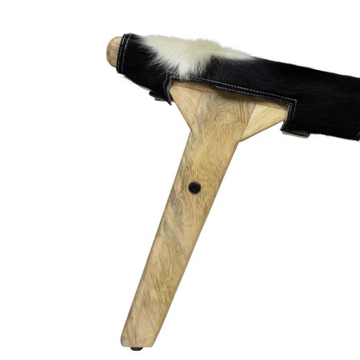 chair relax cowhide black/white (self-assembly) (bos taurus taurus)