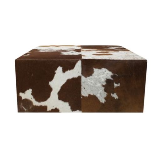 hocker kuh braun weiss 80x80x35cm (paletten)