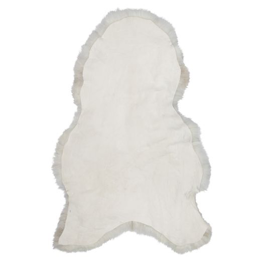 peau mouton islande rasé naturel blanc cassé 110cm 