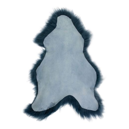 peau mouton islande bleu marine 100-110cm