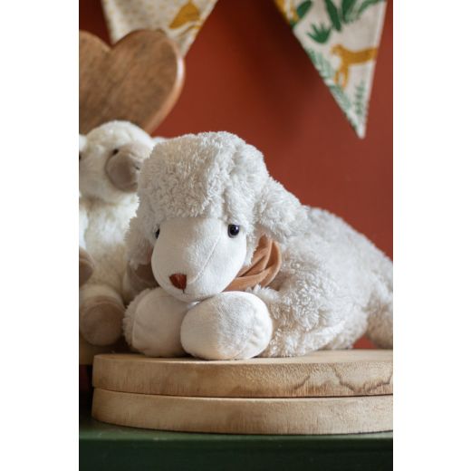 knuffel lam liggend 45cm