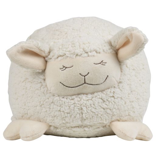 Peluche - Doudou mouton gris en train de dormir - Boiseline