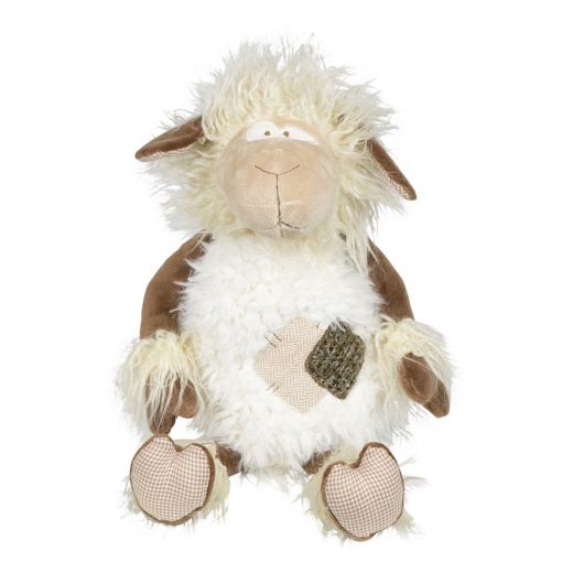 doudou gentille cheveux longs chèvre 25cm