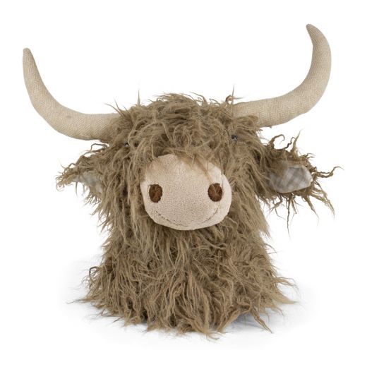 cuddly toy scottisch highlander wall head brown 25cm