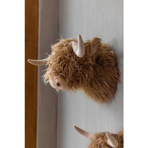 doudou highlander écossais tête de mur brun 40cm