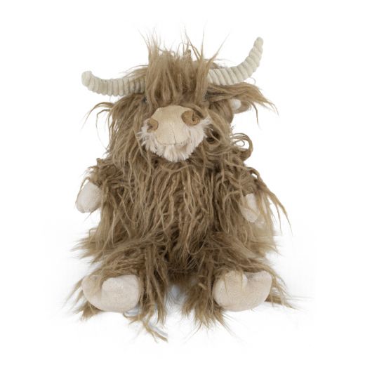 knuffel schotse hooglander zittend 23cm