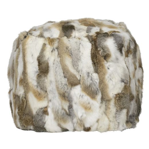 hocker kaninchen mischen braun 40x40x40cm