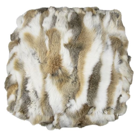 hocker kaninchen mischen braun 40x40x40cm
