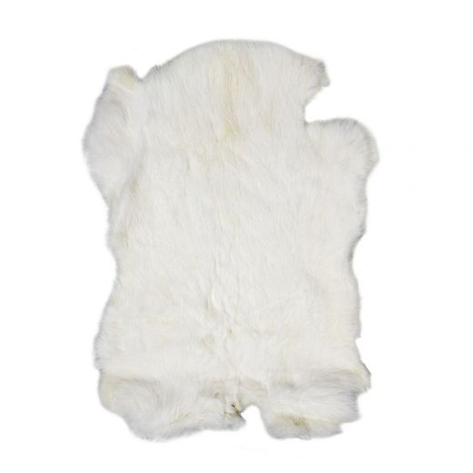 peau lapin blanc 40cm