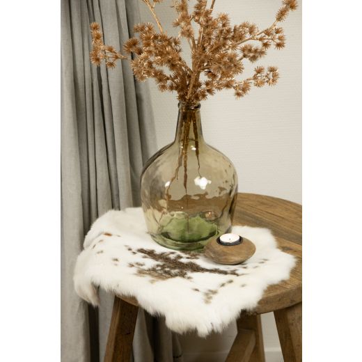 fell kaninchen gesichtet weiß braun 40cm