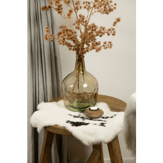 fell kaninchen gesichtet weiß schwarz 40cm