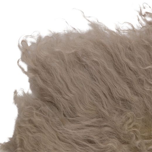 Coussin d'assise mouton cheveux bouclés beige 40x40cm