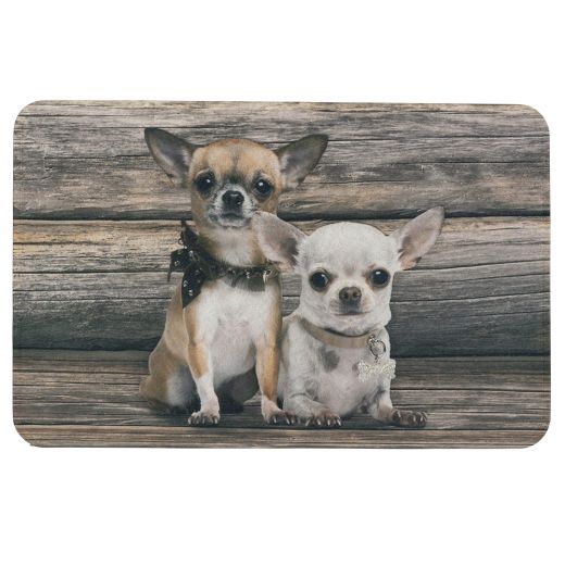 paillasson bois chihuahuas 75x50cm