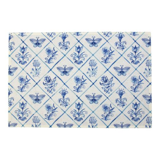 Paillasson Delfts bleu 75x50cm