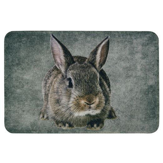 paillasson gris lapin brun 75x50cm