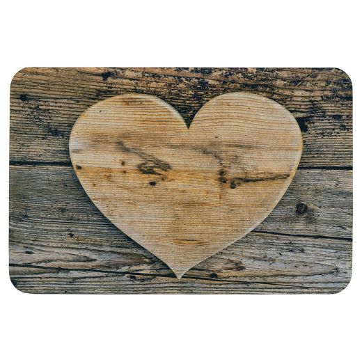 deurmat hout hart 75x50cm