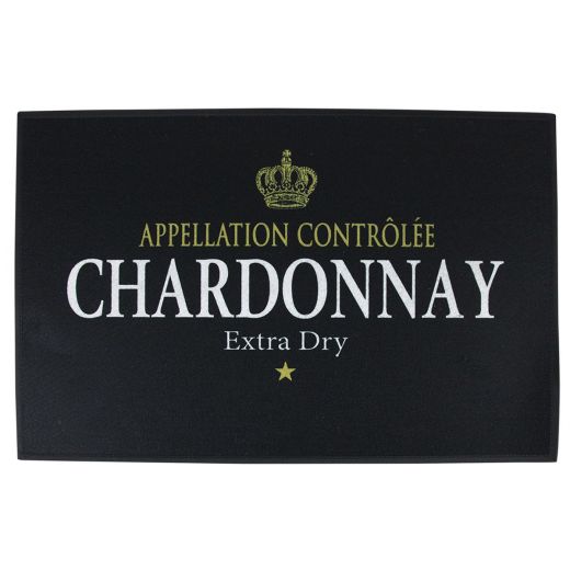 paillasson vin chardonnay noir 75x50cm
