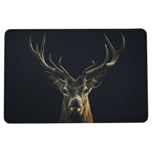 paillasson noir cerf rouge 75x50cm