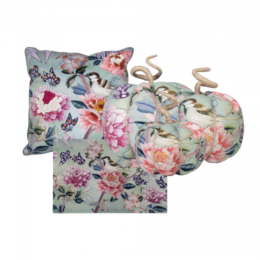 handmade decoration fleury pumpkin butterflies large