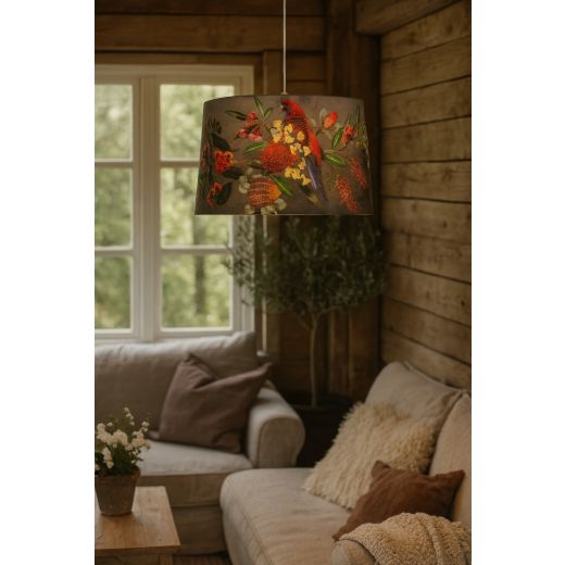 handgemaakte hang lampenkap fleury vogels dia 35cm