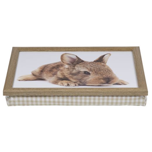 plateau coussin lapin couché 43cm*