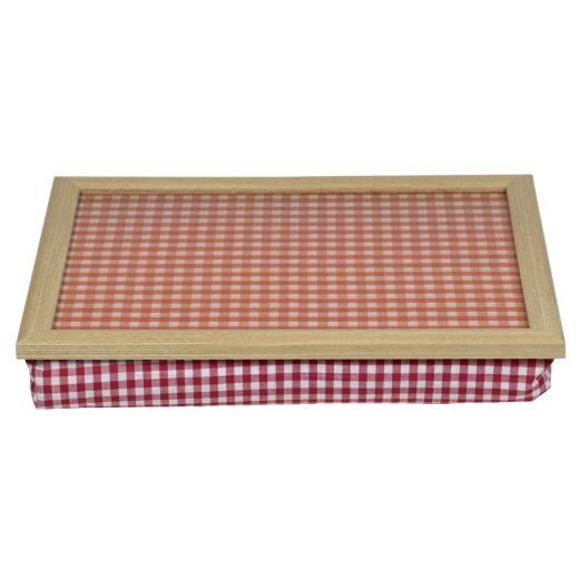 plateau coussin carreau rouge